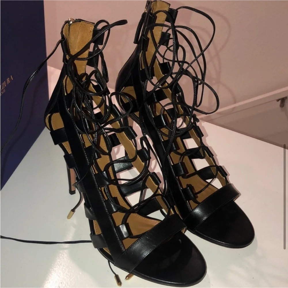 Aquazzura Amazon Lace Up Heels - Picture 6 of 8